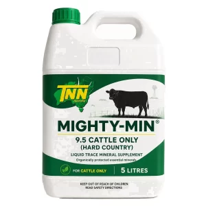 Mighty-Min 9.5 Cattle Only Hard Country 5 litre front label — TNN Australia