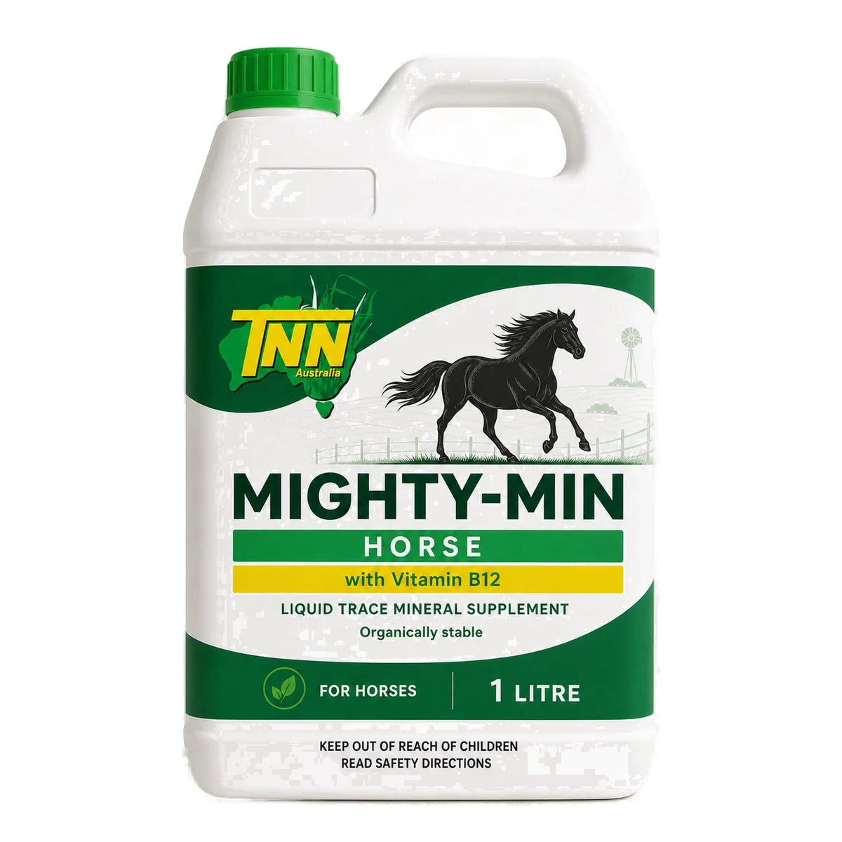 Mighty-Min Horse 1 litre front label — TNN Australia